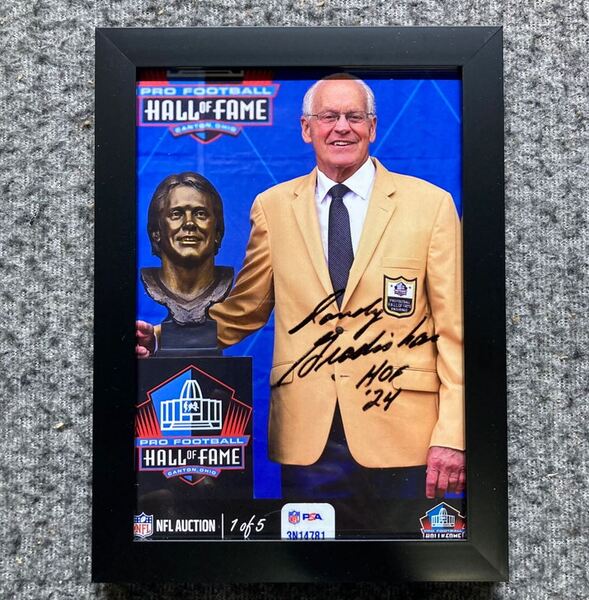 HOF - Broncos Randy Gradishaw NFL Auction Exclusive Signed 5x7 Photo Ind...