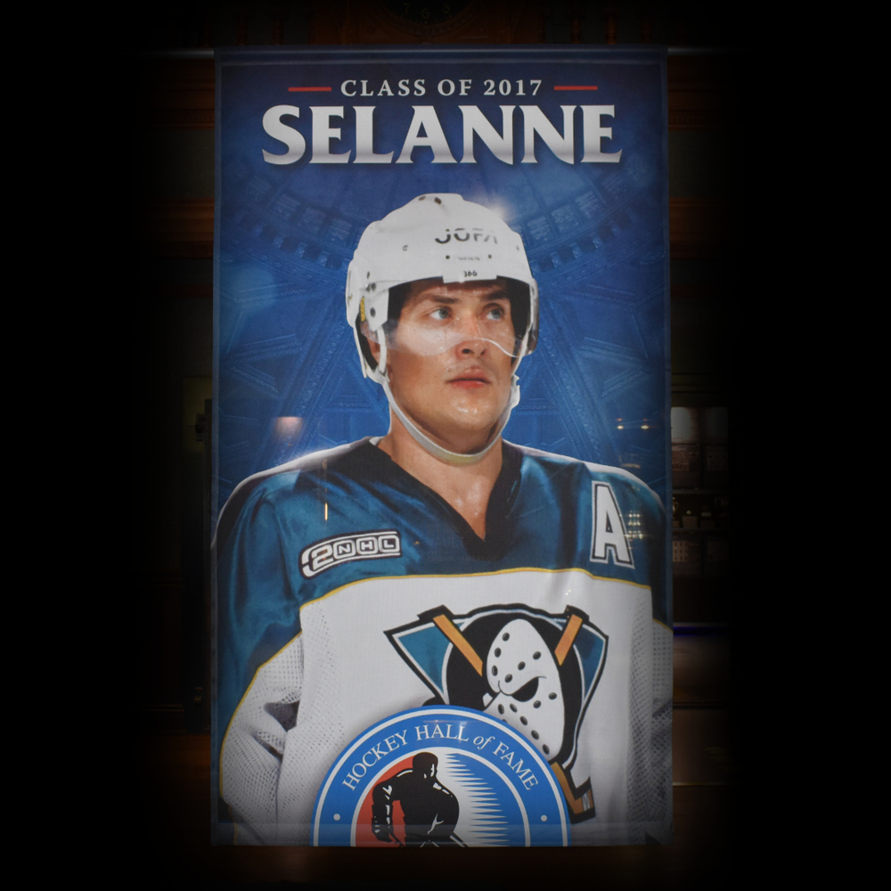 Teemu Selanne Hockey Hall of Fame Class of 2017 Banner (5ft x 9ft) - Limited Edition 1/1