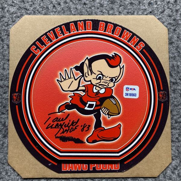 HOF - Browns Paul Warfield Signed 3D Metal Wall Art (8x8)