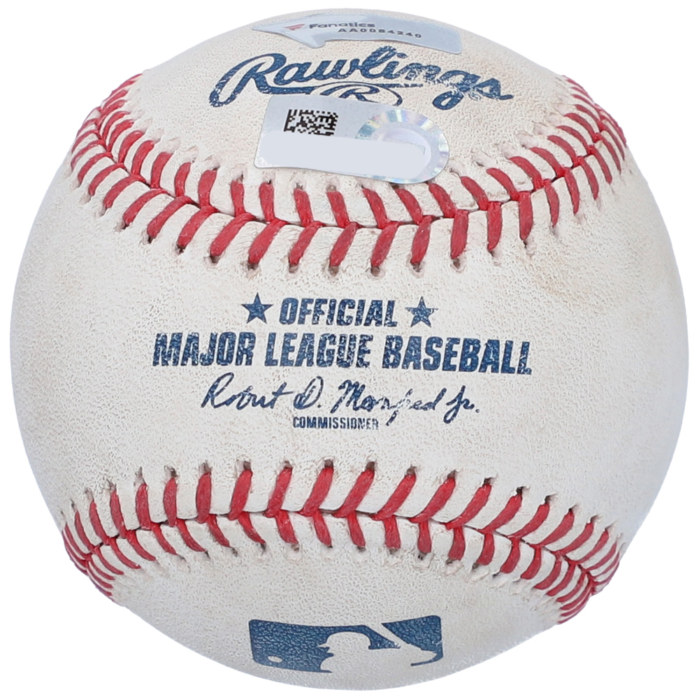 Aaron Hicks New York Yankees Game Used Baseball Vs New York Mets On aaron-hicks-new-york-yankees-game-used-baseball-vs-new-york-mets-on