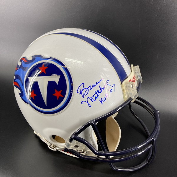 HOF - Titans Bruce Matthews Signed Authentic Proline Helmet
