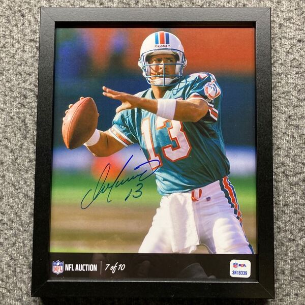 NFL - Dolphins Dan Marino Signed NFL Auction Exclusive Framed 8x10 Photo...