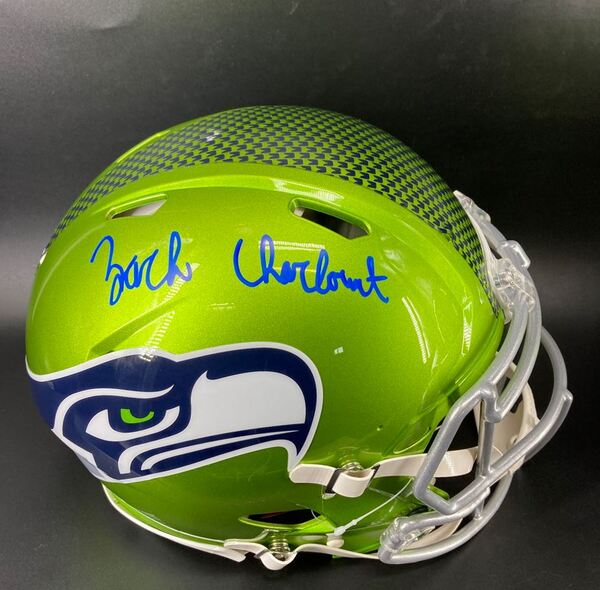 NFL - Seahawks Zach Charbonnet signed authentic flash helmet