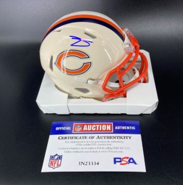 NFL - Bears Zavian Thomas Signed Retro Mini Helmet