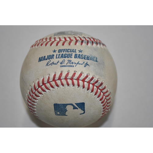 Photo of Game-Used Baseball - CHC vs. PIT - 9/23/2020 - Pitcher - Kyle Hendricks - Batter - Adam Frazier, Bot 1, Home Run