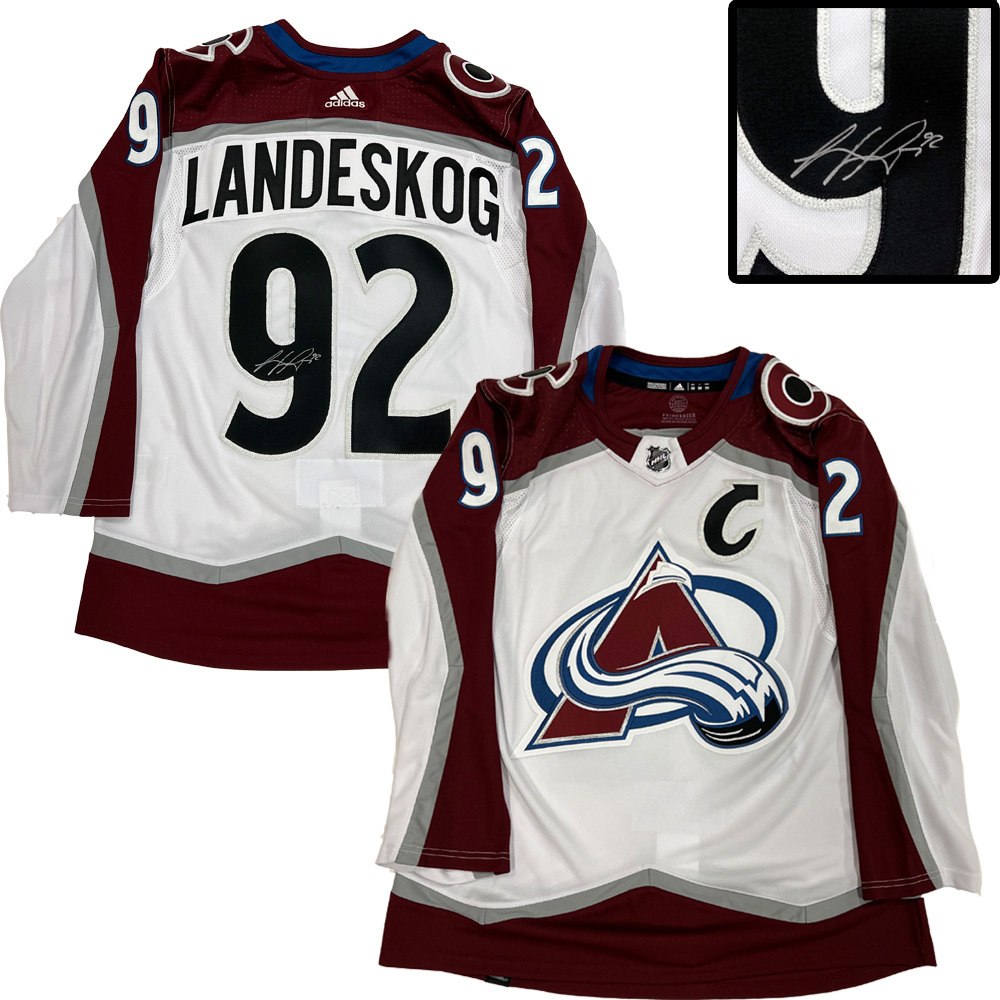 GABRIEL LANDESKOG Signed Colorado Avalanche White Adidas PRO Jersey