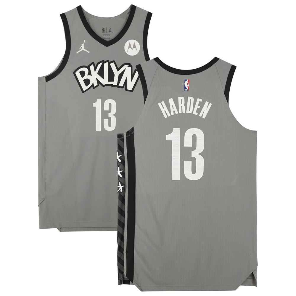 James Harden Brooklyn Nets GameUsed Jordan Brand 13 Statement Jersey
