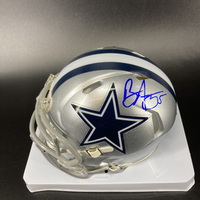 Red Cross - Cowboys Bryan Anger Signed Mini Helmet
