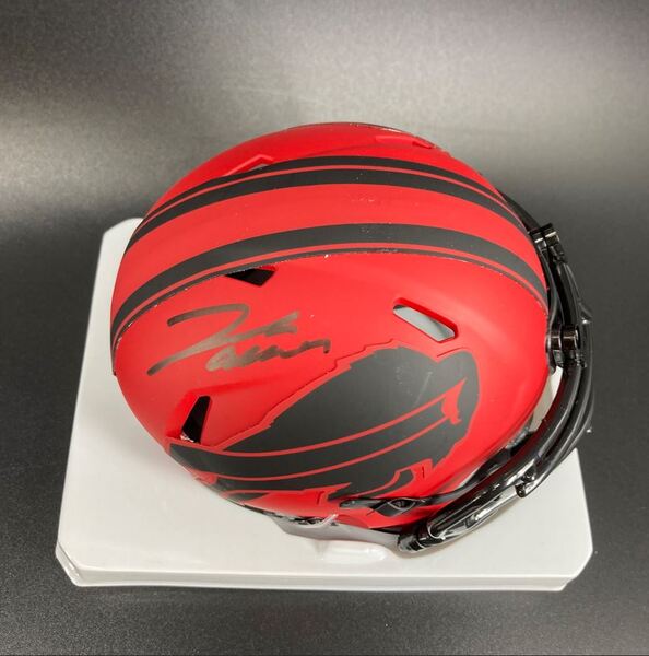 Bills - Josh Allen Signed Rave Mini Helmet