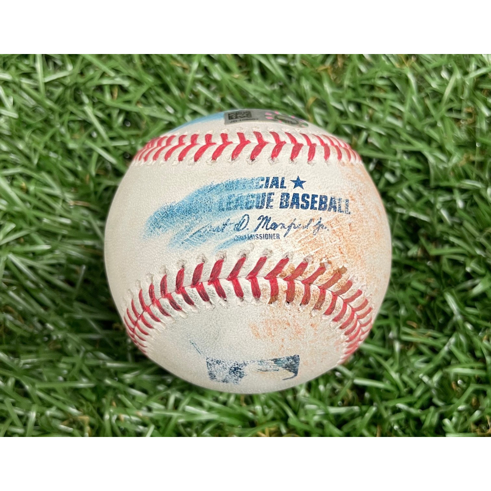 Game Used Baseball Rich Hill Strikes Out Alex Verdugo J.D. Martinez