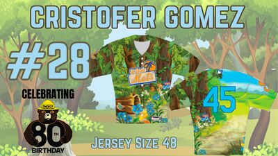 Smokey Bear's 80th Birthday Jersey #28 Cristofer Gomez