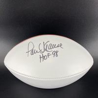 HOF - Vikings Paul Krause Signed Panel Ball With HOF 98 Inscription