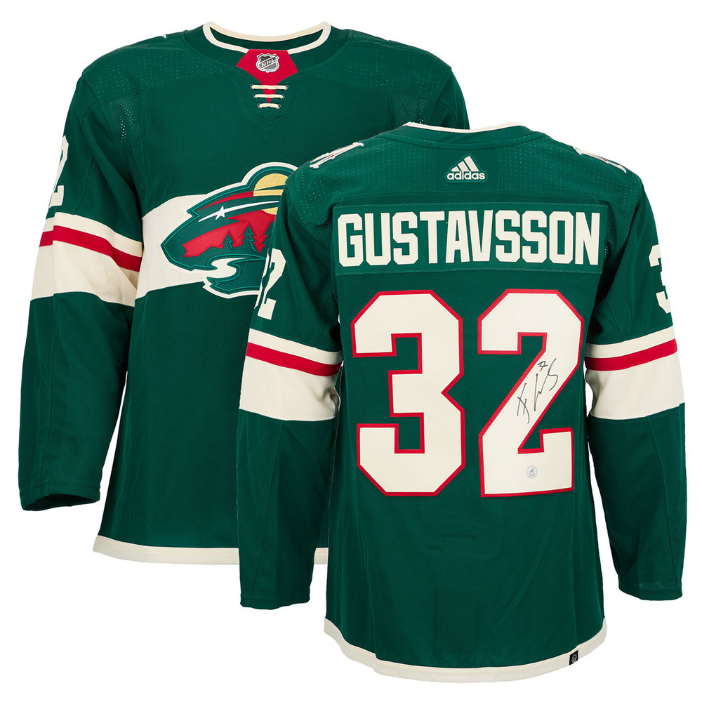Filip Gustavsson Autographed Minnesota Wild Green adidas Jersey