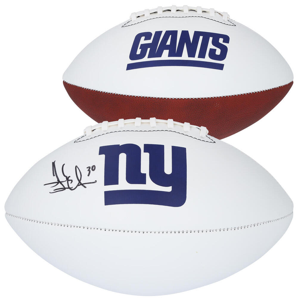 Henrik Lundqvist New York Rangers Autographed New York Giants White Panel Football