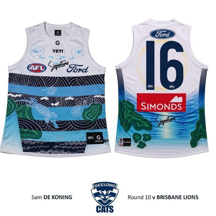 Photo of Sam De Koning #16 Geelong Cats 2026 First Nations Clash Guernsey