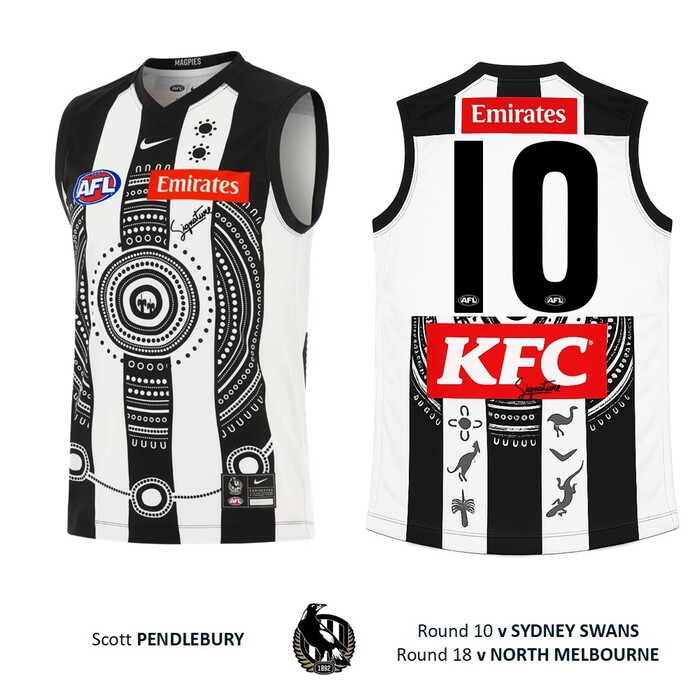 Photo of Scott Pendlebury #10 Collingwood 2026 Indigenous Guernsey