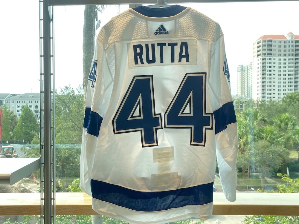 Jan Rutta Lightning #44 Jan Rutta Tampa Bay Lightning 2021 Stanley Cup Final Game-Worn ...