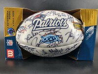 NFL - Patriots Multi Sign Signed Commemorative Super Bowl XXXIX Panel Ba...