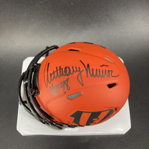 HOF - Bengals Anthony Munoz Signed Rave Mini Helmet