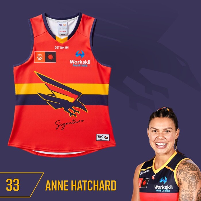 Photo of Anne Hatchard #33 Adelaide Crows 2025 Away Guernsey 