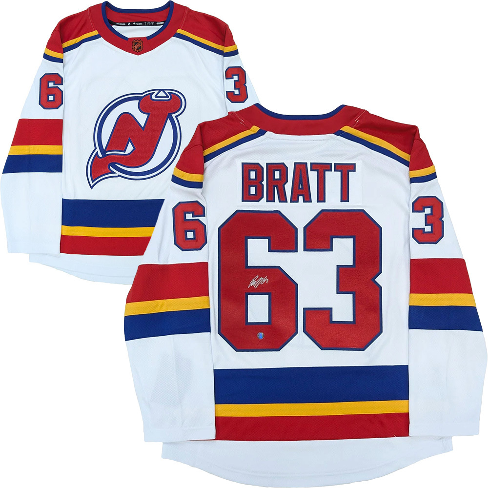 Jesper Bratt Autographed New Jersey Devils Fanatics Reverse Retro Jersey