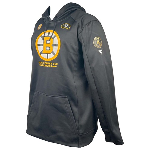 Photo of Team-Issued 2026 Playoffs Player-Worn Fanatics Bruins Hoodie - Mark Kastelic