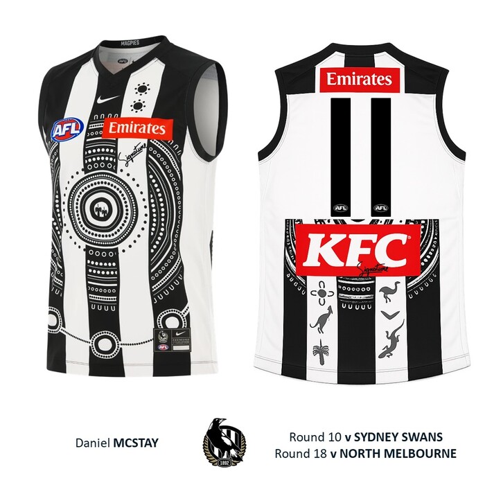 Photo of Daniel McStay #11 Collingwood 2026 Indigenous Guernsey