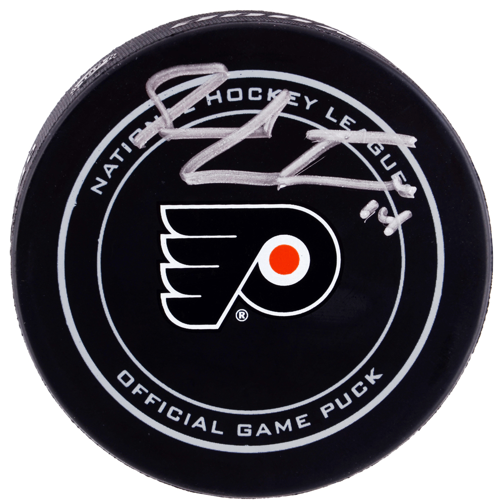 Sean Couturier Philadelphia Flyers Autographed Official Game Puck