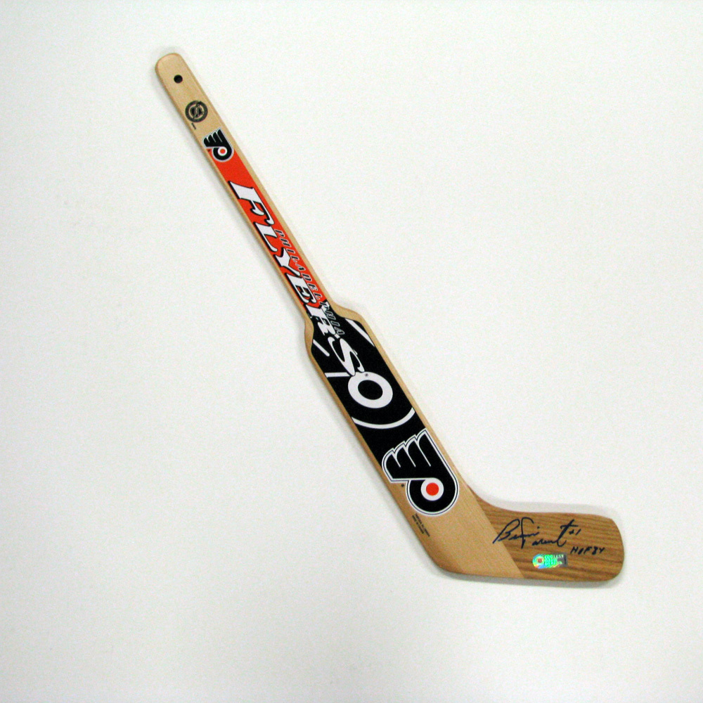 BERNIE PARENT Signed Mini Stick with HOF Inscription - Philadelphia Flyers