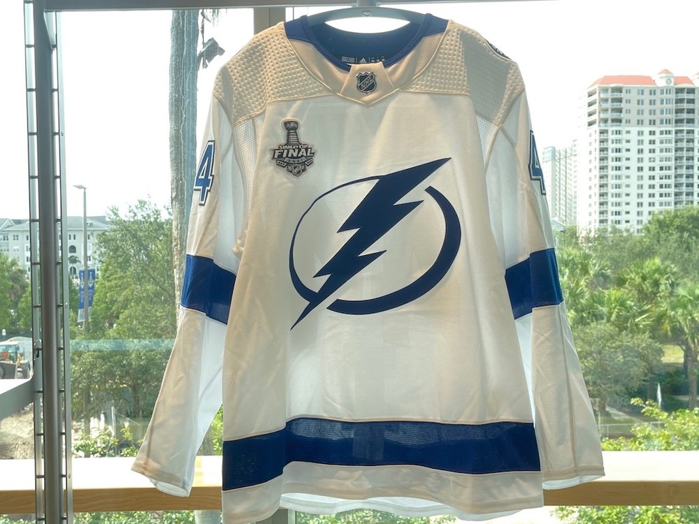 Jan Rutta Lightning #44 Jan Rutta Tampa Bay Lightning 2021 Stanley Cup Final Game-Worn ...