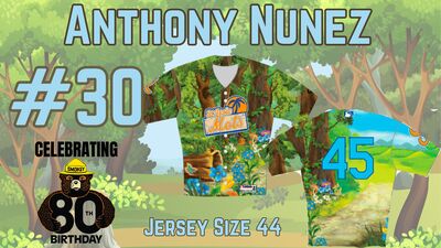 Smokey Bear's 80th Birthday Jersey #30 Anthony Nunez