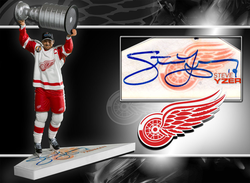 Steve Yzerman Detroit Red Wings 2002 Stanley Cup Autographed McFarlane