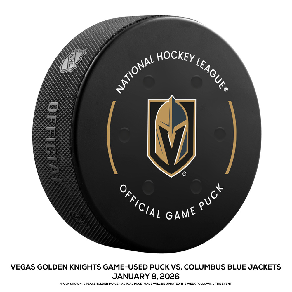 Vegas Golden Knights Game-Used Puck vs. Columbus Blue Jackets on January 8, 2026