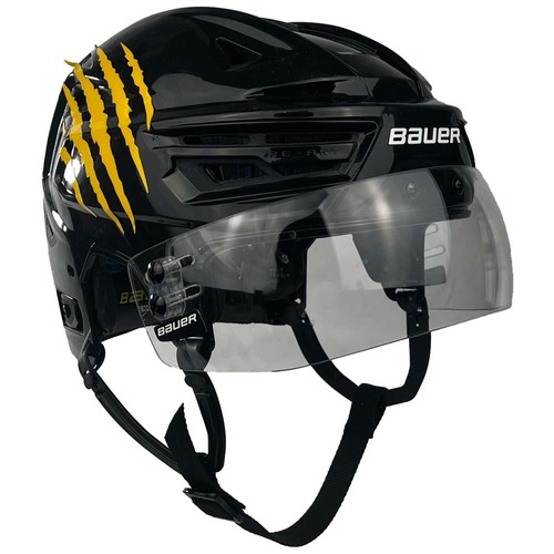 Photo of Game-Used 2026 Stadium Series Bauer Hockey Helmet - Casey Mittelstadt