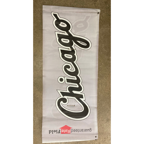 White Sox Current Grey Road Logo Banner - NOT MLB Authenticated