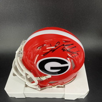 NFL - Georgia Ladd McConkey Signed Mini Helmet