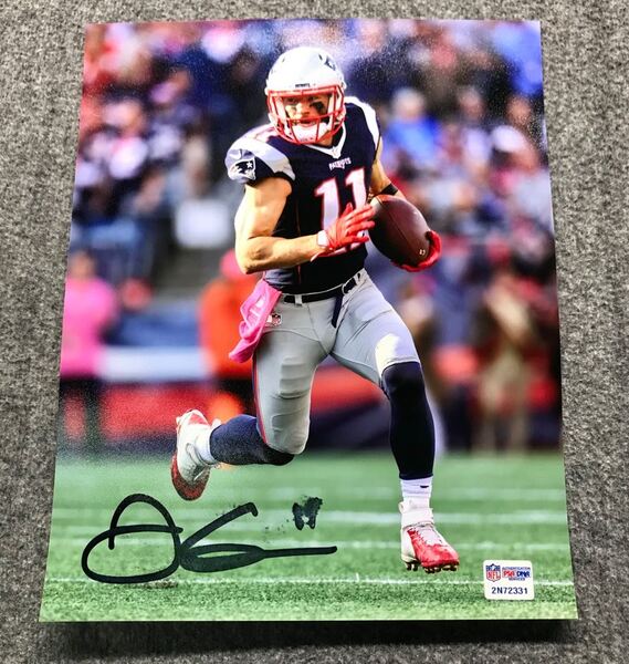 Patriots - Julian Edelman Signed 8x10 Photo (Slight Smudge from Player H...