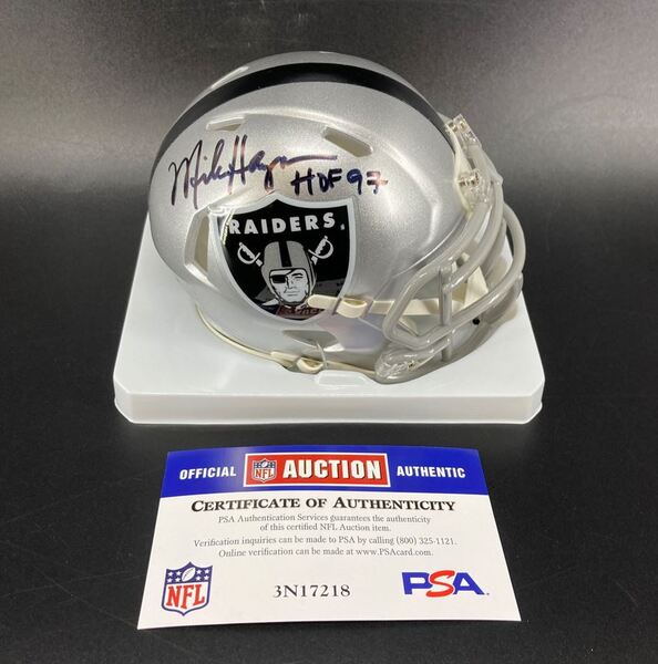 HOF - Raiders Mike Haynes Signed Mini Helmet
