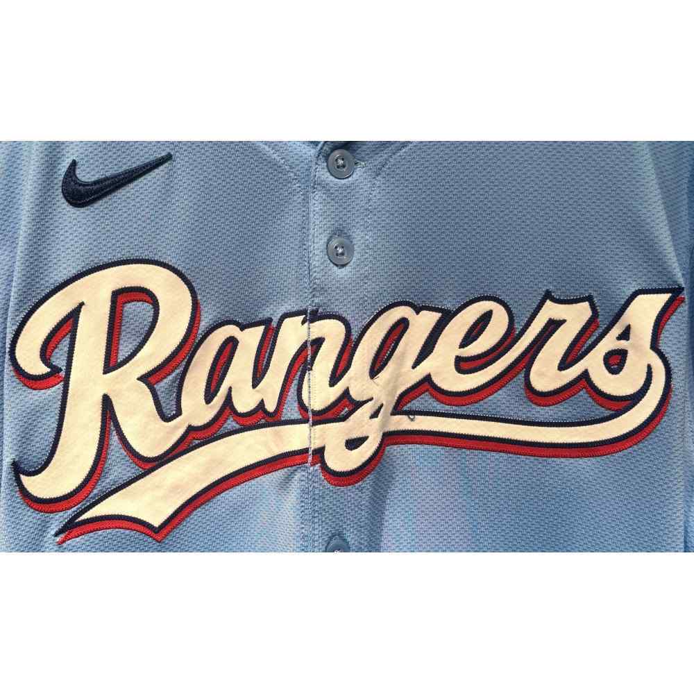 Evan Carter #32 Texas Rangers Game-Used 2025 Light Blue Alternate