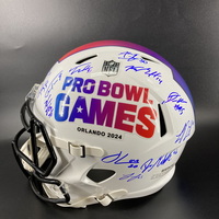 NFL - 2024 Pro Bowl Games Replica Speed Helmet Signed by Over 17 Players...