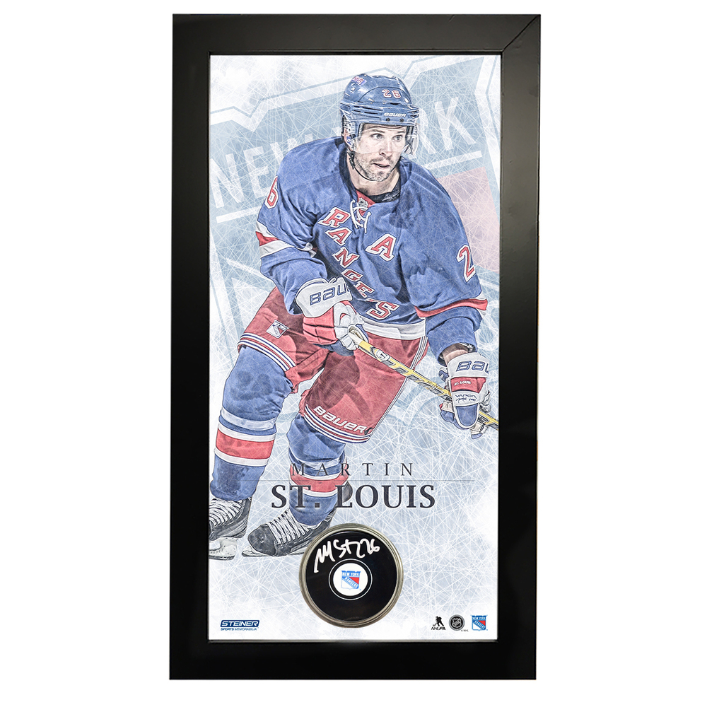 Martin St.Louis New York Rangers Framed 10x20 Photo Acrylic Case w