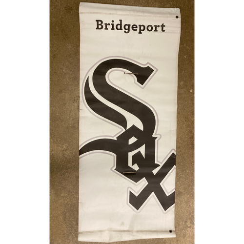 White Sox Current Old English White Home Logo Banner - NOT MLB Authenticated