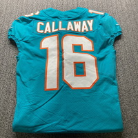 NFL - Dolphins Antonio Callaway Game Cut Jersey Size 38 With Shula Patch