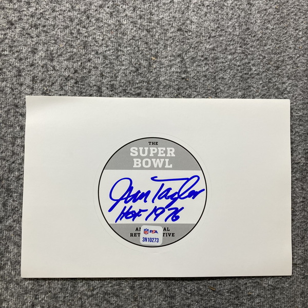 NFL - Packers Jim Taylor Signed Super Bowl Sticker