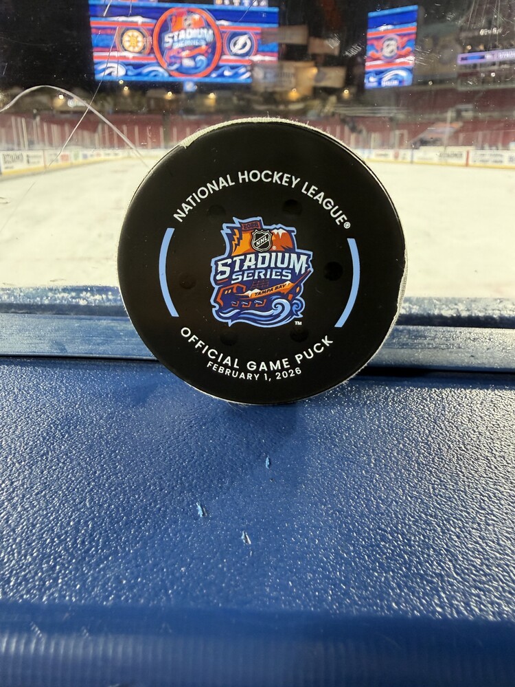 Nick Paul Tampa Bay Lightning 2026 NHL Stadium Series Game-Used Goal Puck