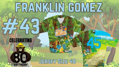 Smokey Bear's 80th Birthday Jersey #43 Franklin Gomez