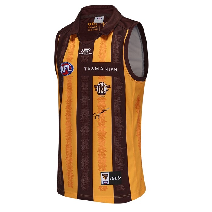 Josh Ward #25 Hawthorn Signed Player Centenary Match-Worn Guernsey