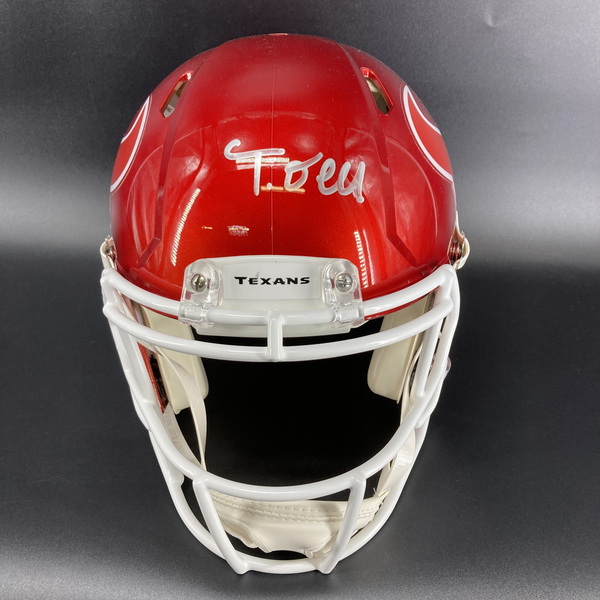 NFL - Texans Tank Dell Signed Authentic Flash Speed Helmet