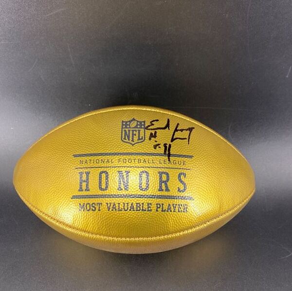 HOF - Oilers Earl Campbell Signed Gold Honors Football