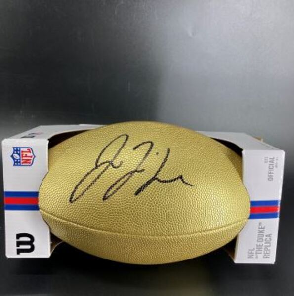 NFL - Ravens Ja'Kobi Lane Signed Gold Composite Football
